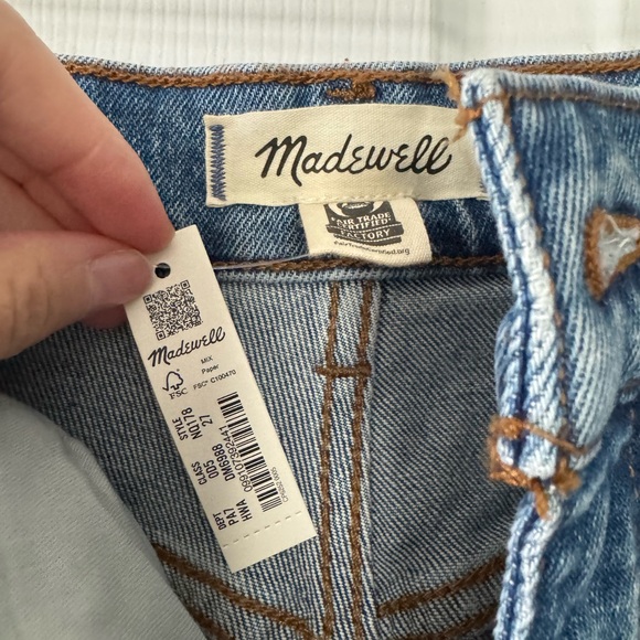 NWT Madewell The '90s Straight Crop Jean Sz 27 - Picture 7 of 9